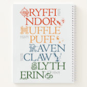 ハリーポッター™ |繊細なスケッチHOGWARTS™ハウス ノートブック (裏面)