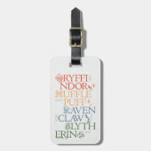 ハリーポッター™ |繊細なスケッチHOGWARTS™ハウス ラゲッジタグ (正面縦)