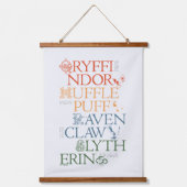 ハリーポッター™ |繊細なスケッチHOGWARTS™ハウス 吊り下げ型タペストリー (正面)