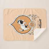 ハリーポッター™ |繊細なスケッチHUFFLEPUFF™クレスト シェルパブランケット (正面(横))