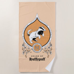 ハリーポッター™ 繊細なスケッチHUFFLEPUFF™クレスト ビーチタオル