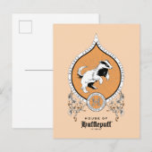 ハリーポッター™ |繊細なスケッチHUFFLEPUFF™クレスト ポストカード (正面/裏面)