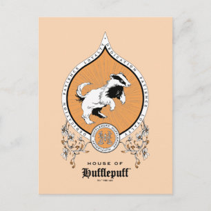 ハリーポッター™  繊細なスケッチHUFFLEPUFF™クレスト ポストカード