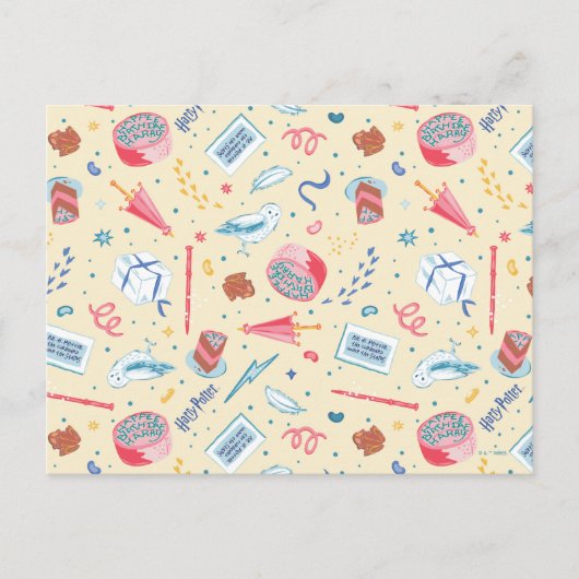 ハリーポッター™誕生祝いパターン ポストカード (正面)