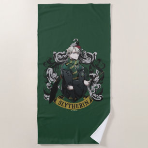 ハリーポッター™ Anime Draco Malfoy House Crest ビーチタオル