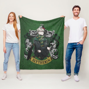 ハリーポッター™ Anime Draco Malfoy House Crest フリースブランケット