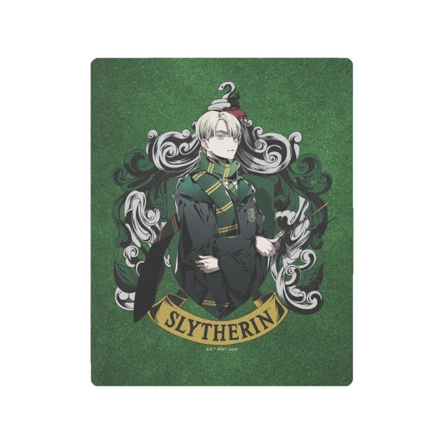 ハリーポッター™ | Anime Draco Malfoy House Crest メタルプリント (正面)