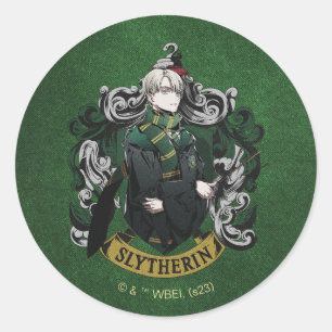 ハリーポッター™   Anime Draco Malfoy House Crest ラウンドシール