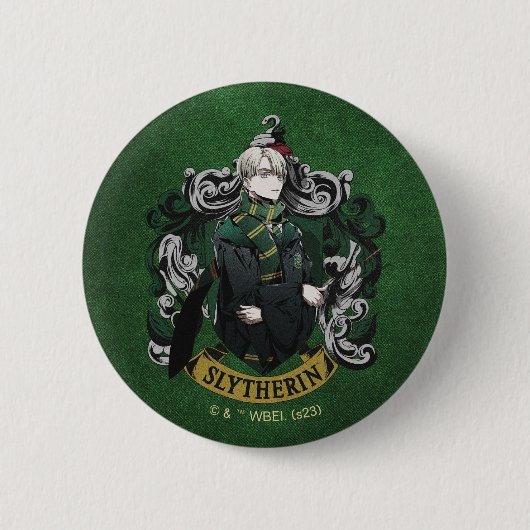 ハリーポッター™ | Anime Draco Malfoy House Crest 缶バッジ (正面)