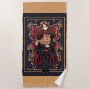 ハリーポッター™ Anime Harmione Granger着席 ビーチタオル