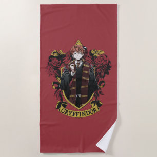 ハリーポッター™   Anime Ron Weasley House Crest ビーチタオル