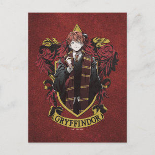 ハリーポッター™   Anime Ron Weasley House Crest ポストカード