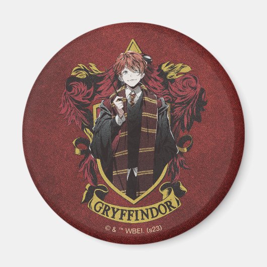 ハリーポッター™ | Anime Ron Weasley House Crest マグネット (正面)