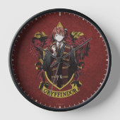 ハリーポッター™ | Anime Ron Weasley House Crest 壁時計 (正面)