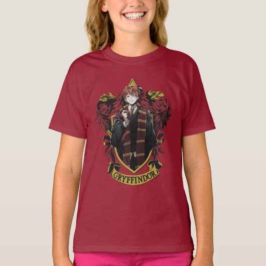 ハリーポッター™ | Anime Ron Weasley House Crest Tシャツ (正面)
