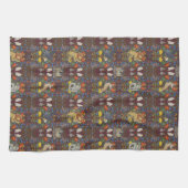 ハリーポッター™ | Burgundy水彩のアイコンパターン キッチンタオル (横)