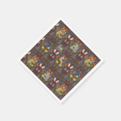 ハリーポッター™ | Burgundy水彩のアイコンパターン スタンダードカクテルナプキン (角)