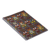 ハリーポッター™ | Burgundy水彩のアイコンパターン ノートブック (右側)