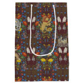 ハリーポッター™ | Burgundy水彩のアイコンパターン ミディアムペーパーバッグ (裏面)