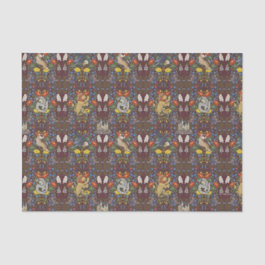 ハリーポッター™ | Burgundy水彩のアイコンパターン 薄葉紙 (正面)