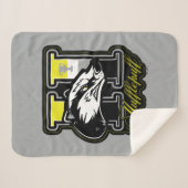 ハリーポッター™ | HUFFLEPUFF™アスレティックバッジ シェルパブランケット (正面(横))