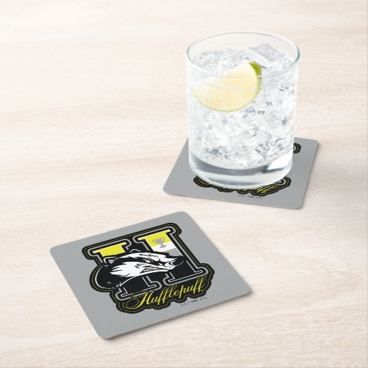 ハリーポッター™ | HUFFLEPUFF™アスレティックバッジ スクエアペーパーコースター (インサイチュ)
