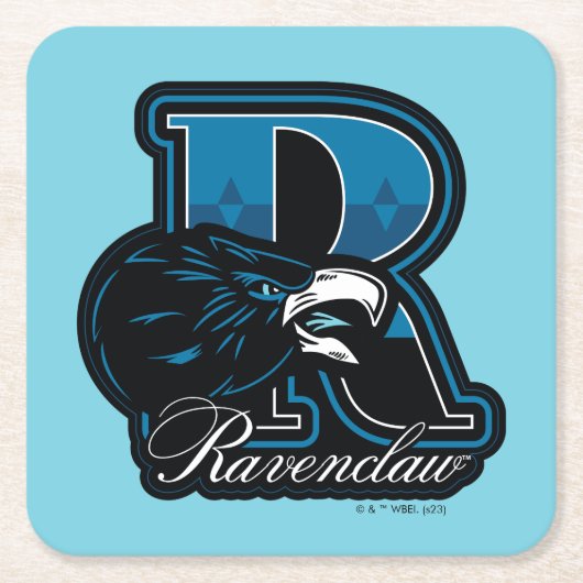 ハリーポッター™ | RAVENCLAW™アスレティックバッジ スクエアペーパーコースター (正面)
