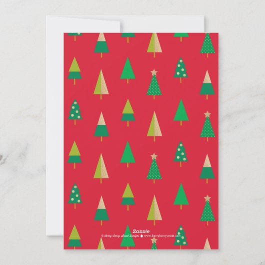 ハリームツリーズクリスマスホリデーパーティー招待状 シーズンカード (裏面)