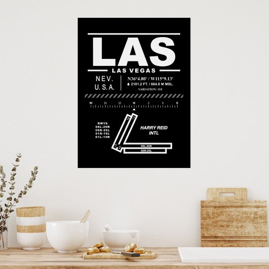 ハリーレイド国際的エアポートLAS ポスター (キッチン)