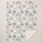 ハリーンボホーシープレインボープリント シェルパブランケット (正面)