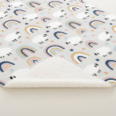 ハリーンボホーシープレインボープリント シェルパブランケット (3/4)