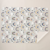 ハリーンボホーシープレインボープリント シェルパブランケット (正面(横))