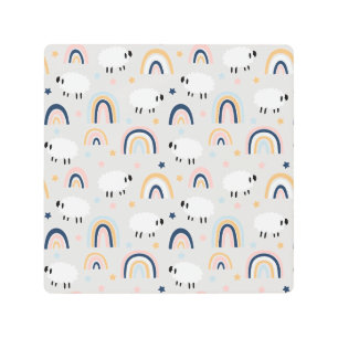 ハリーンボホーシープレインボープリント メタルプリント