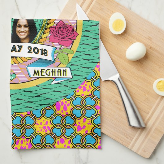 ハリー及びMEGHANの記念する結婚式のふきん キッチンタオル (四つ折り)