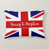 ハリー及びMeghan |の王室のな結婚式の記念 アクセントクッション (正面)