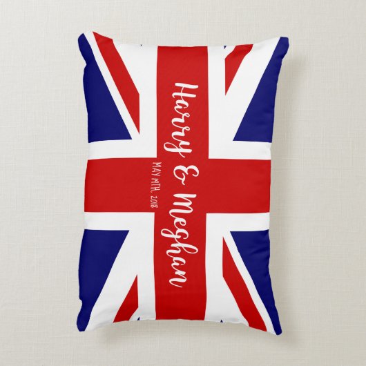 ハリー及びMeghan |の王室のな結婚式の記念 アクセントクッション (裏面(縦))