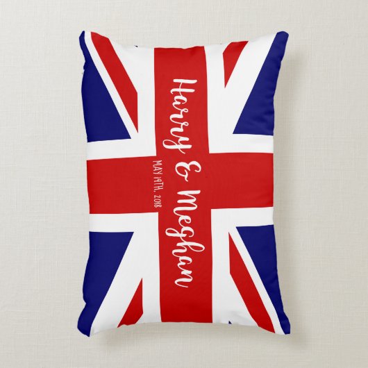 ハリー及びMeghan |の王室のな結婚式の記念 アクセントクッション (正面(垂直))