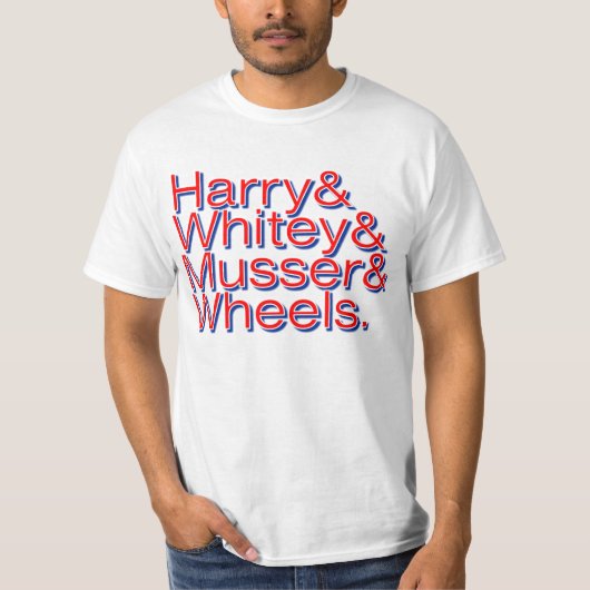 ハリー及びWhitey及びMusser及び車輪のワイシャツ Tシャツ (正面)