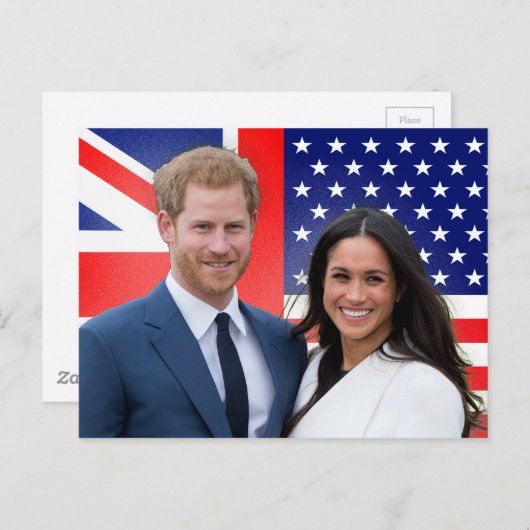 ハリー王室の結婚王子とメガンマークル王子 ポストカード (正面/裏面)