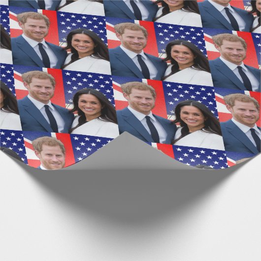 ハリー王室の結婚王子とメガンマークル王子 ラッピングペーパー (角)