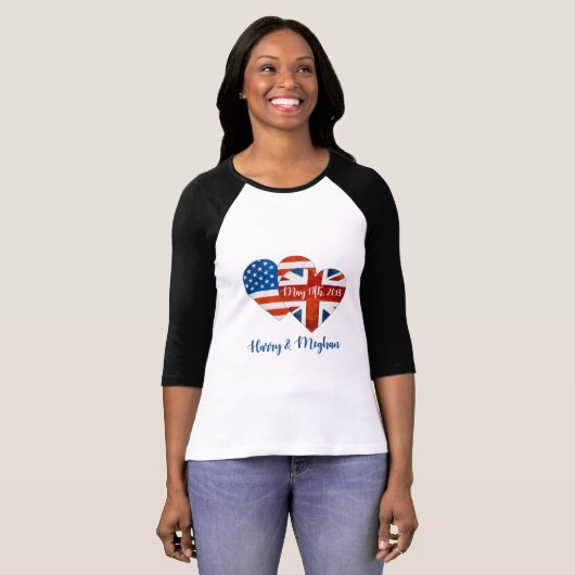 ハリー結婚&メガン、2018年5月19日 Tシャツ (正面フル)