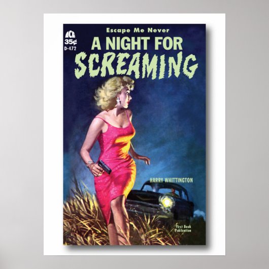 ハリー・ウィットントンのポスターによる悲鳴の夜 ポスター (正面)