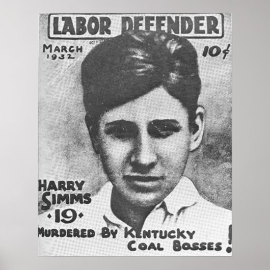 ハリー・シムズの死 ポスター (正面)