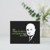 ハリー・トルーマンはいつも誠実である ポストカード (スタンド正面)