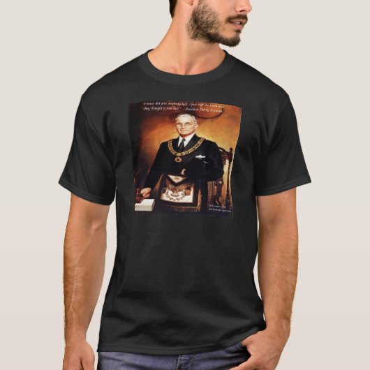 ハリー・トルーマン「与えDid 'Em Hell」引用文 Tシャツ (正面)