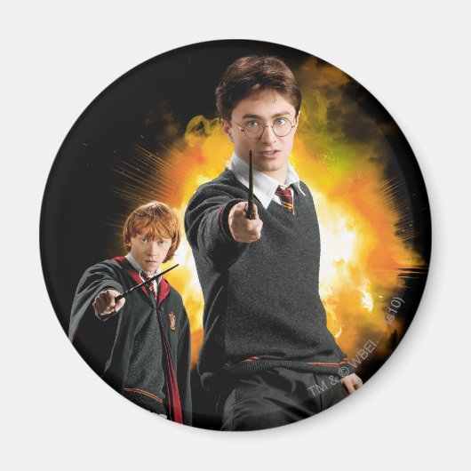 ハリー・ポッターとロン・ウィーズリー マグネット (正面)