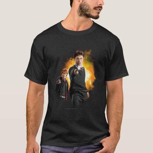 ハリー・ポッターとロン・ウィーズリー Tシャツ (正面)