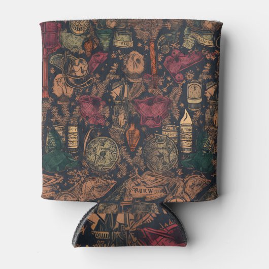 ハリー・ポッターのシームレスなパターン 缶クーラー (正面)