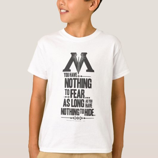 ハリー・ポッターの呪文 | 魔法省のプロパガンダ Tシャツ (正面)