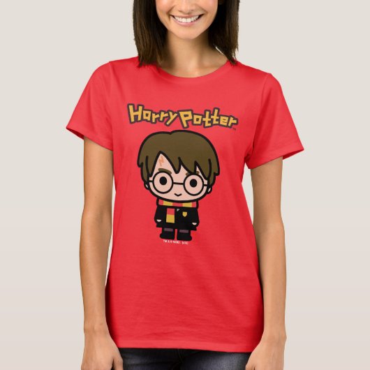 ハリー・ポッターの漫画キャラクターアート Tシャツ (正面)